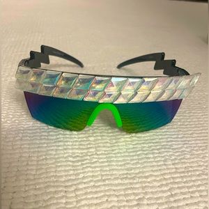 Rad + Refined sunglasses shield with crystals as seen on Paris Hilton